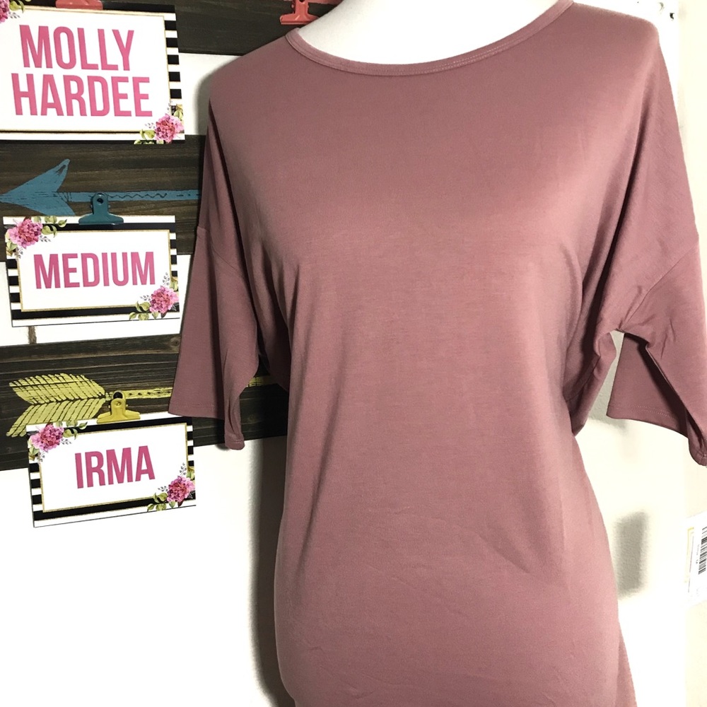 Mauve Dusty Pink Rose Medium Irma Lularoe Shirt